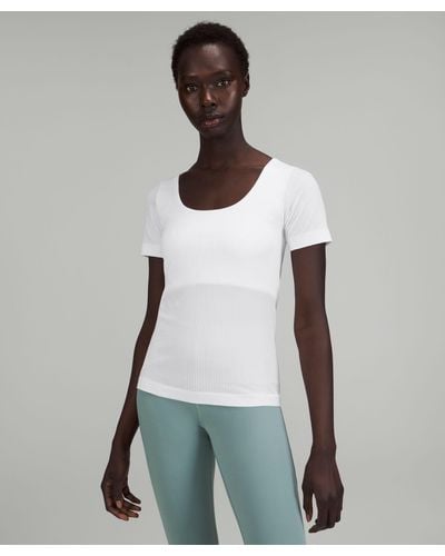 lululemon Ebb To Street Short-sleeve Shirt - Color White - Size 2