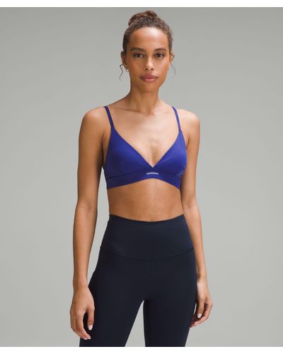 lululemon License To Train Triangle Bra Light Support, A/b Cup Graphic - Blue