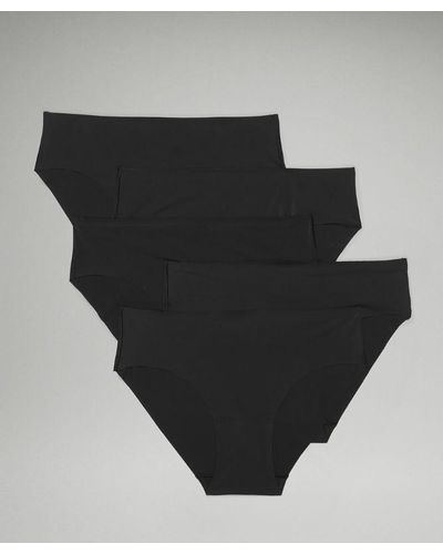 lululemon Invisiwear Mid-rise Bikini Underwear 5 Pack - Black