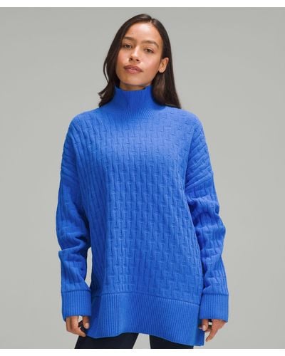 lululemon Cable-knit Relaxed-fit Jumper - Blue