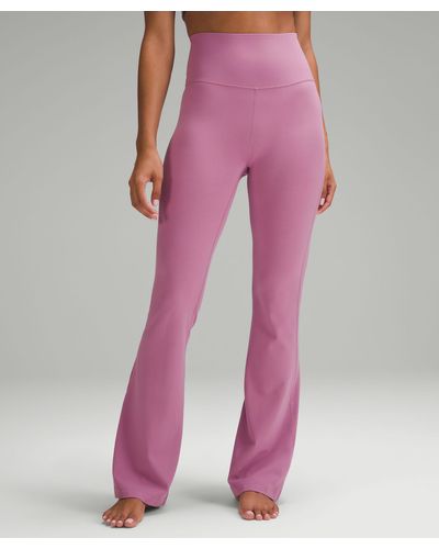 lululemon athletica Groove Super-high-rise Flared Trousers Nulu Regular - Colour Pink/purple - Size 18