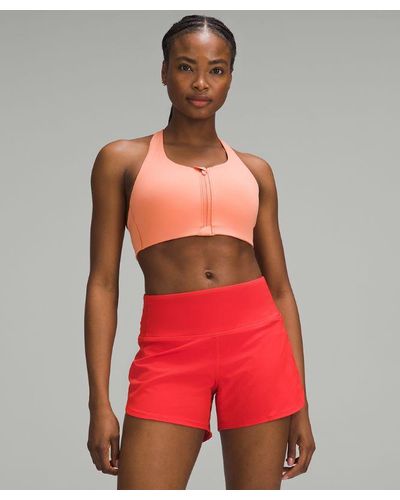 lululemon Energy Bra High Support Zip-front High Support, B-g Cups - Red