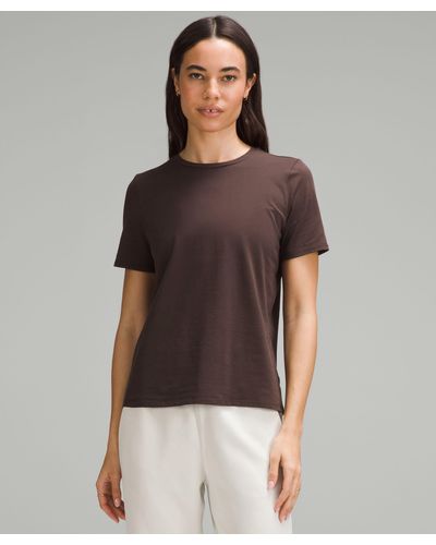 lululemon Organic Cotton Crewneck T-shirt - Brown