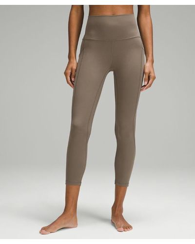 lululemon Align High-rise Crop Leggings With Pockets - 23" - Colour Brown - Size 12