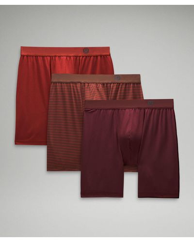 lululemon athletica Always In Motion Long Boxers 7" 3 Pack - Red