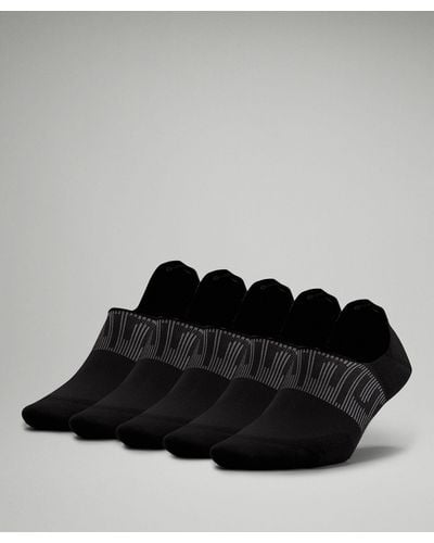 lululemon Power Stride No-show Socks With Active Grip 5 Pack - Color Black - Size L