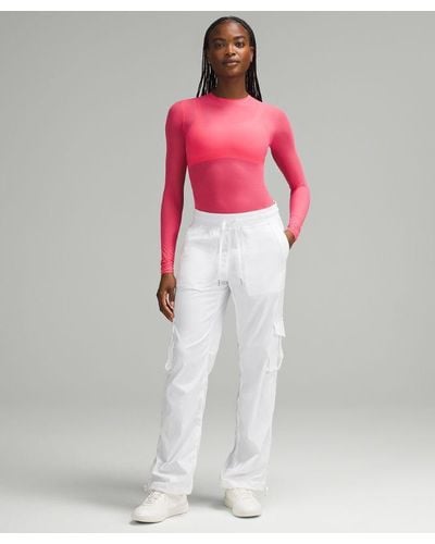 lululemon – 'Nulu Mesh Long-Sleeve Crewneck Bodysuit – – - Pink