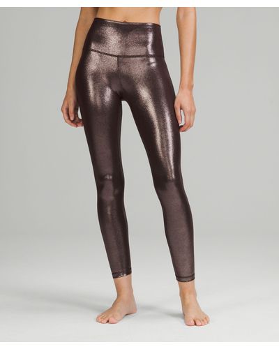 lululemon Align High-rise Pants Shine - 25" - Color Brown - Size 0 - Multicolor