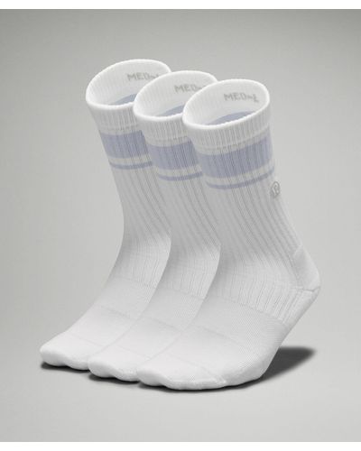 lululemon Daily Stride Ribbed Comfort Crew Socks 3 Pack - Metallic