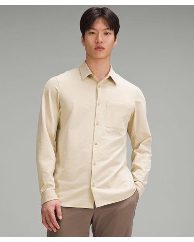 lululemon – Commission Long-Sleeve Shirt Oxford – /Khaki – - Natural