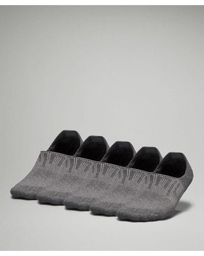 lululemon Power Stride No-show Socks With Active Grip 5 Pack - Grey
