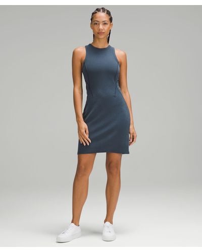 lululemon Ribbed Softstreme Slim-fit Tank Dress - Blue