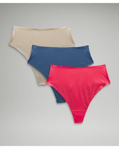 lululemon Wundermost Ultra-soft Nulu High-waist Thong Underwear 3 Pack - Multicolour