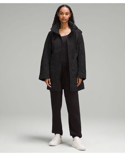 lululemon Hooded Mid-length Utility Jacket - Black