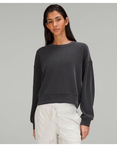 lululemon – Softstreme Perfectly Oversized Cropped Crew Sweatshirt – – - Black