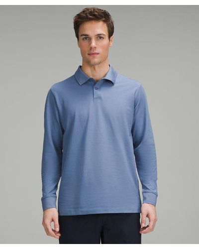 lululemon – Classic-Fit Pique Long-Sleeve Polo Shirt – – - Blue