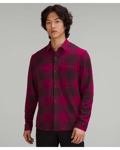 lululemon Soft Knit Overshirt - Color Red/black - Size L