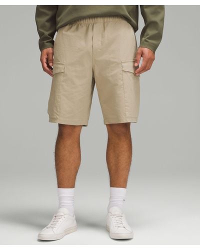 lululemon Stretch Cotton Versatwill Cargo Pocket Shorts 10" - Natural