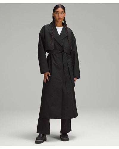 lululemon Oversized Tie-waist Trench Coat - Black