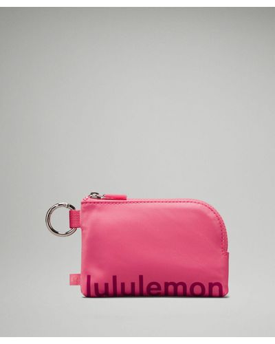 lululemon Clippable Card Pouch Bag - Colour Pink