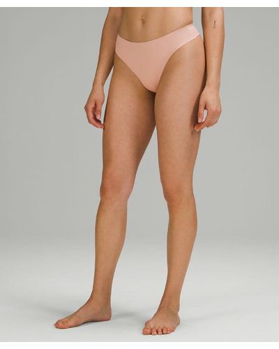 lululemon Invisiwear Mid-rise Thong Underwear - Colour Pink - Size L - Multicolour