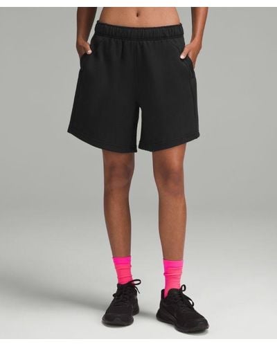 lululemon – Scuba Mid-Rise Oversized Shorts – 7" – – - Black