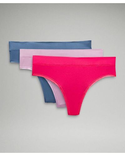 lululemon Underease High-rise Thong Underwear 3 Pack - Pink