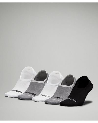 lululemon Daily Stride Comfort No-show Socks 5 Pack - Color White/grey/black - Size L - Metallic