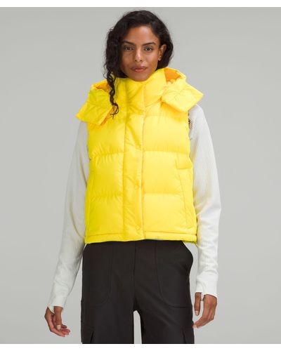lululemon Wunder Puff Cropped Vest - Color Yellow - Size 6