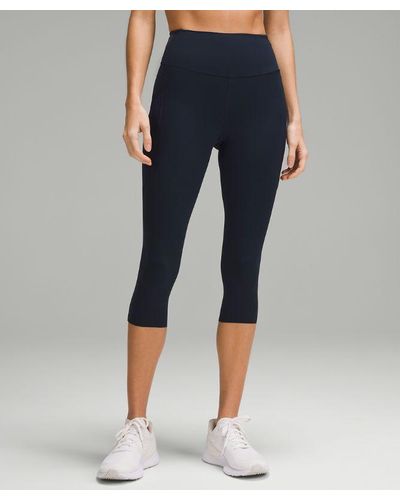 lululemon Fast And Free High-rise Crop With Pockets 19" - Blue