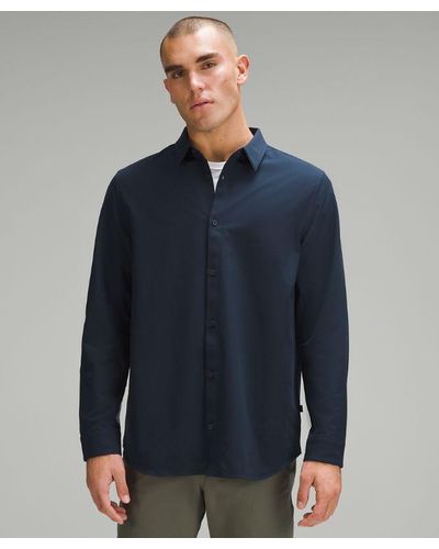 lululemon New Venture Classic-fit Long-sleeve Shirt - Colour Blue - Size L