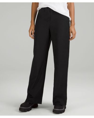 lululemon City Sleek 5 Pocket High-rise Wide-leg Pants Full Length Light Utilitech - Color Black - Size 25