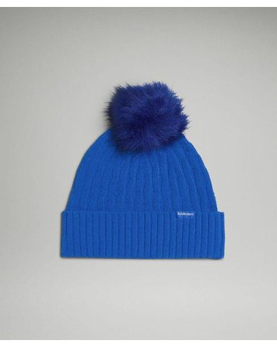 lululemon – Cable Knit Pom Beanie Hat – - Blue