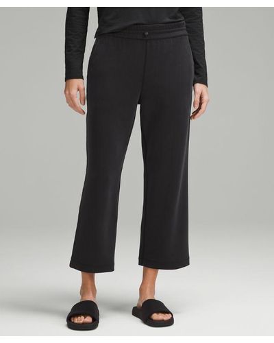 lululemon Softstreme High-rise Straight-leg Cropped Trousers - Colour Black - Size 0