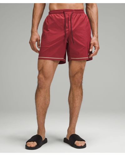 lululemon Hybrid Pool Shorts 7" Linerless - Red