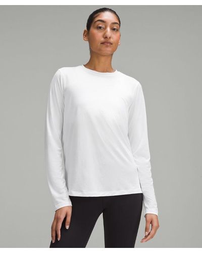 lululemon Ultralight Hip-length Long-sleeve Shirt - Colour White - Size 0