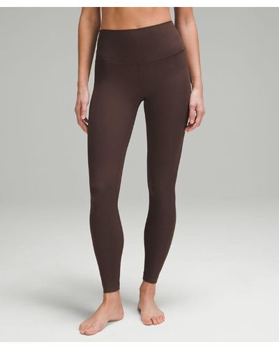 lululemon Align Ribbed High-rise Trousers - 28" - Colour Brown - Size 0
