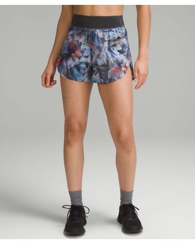 lululemon Fast And Free Reflective High-rise Classic-fit Short 3" - Blue