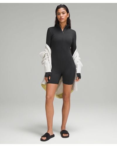 lululemon Tight-fit Lined Long-sleeve Onesie - Color Black - Size M