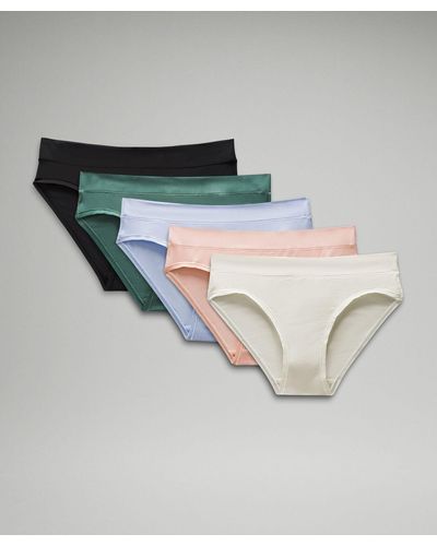 lululemon Underease Mid-rise Bikini Underwear 5 Pack - Metallic
