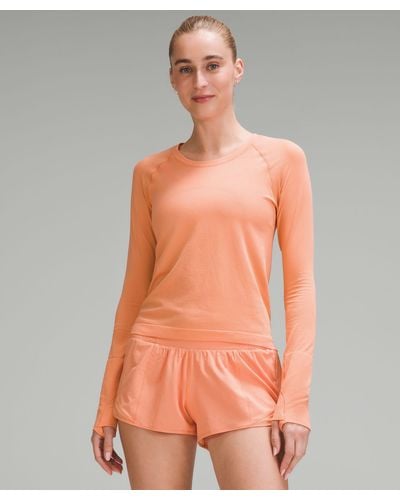 lululemon Swiftly Tech Long-sleeve Shirt 2.0 Race Length - Orange