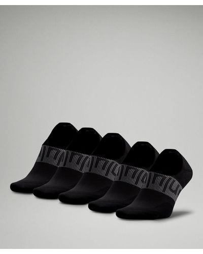 lululemon Power Stride No-show Socks With Active Grip 5 Pack - Color Black - Size L