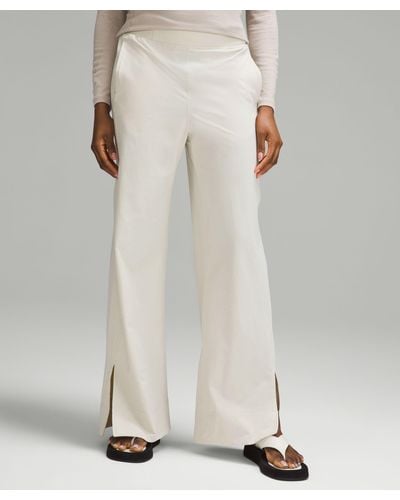 lululemon Stretch Woven High-rise Wide-leg Pants - Color White - Size L