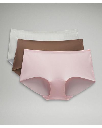 lululemon Invisiwear Mid-rise Boyshort Underwear 3 Pack - Grey