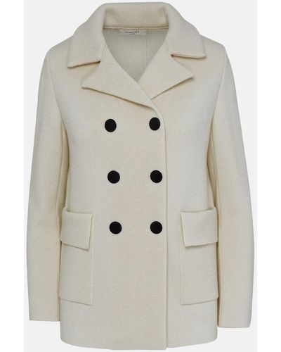 Charlott White Wool Coat