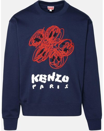KENZO Navy Cotton Sweatshirt - Blue
