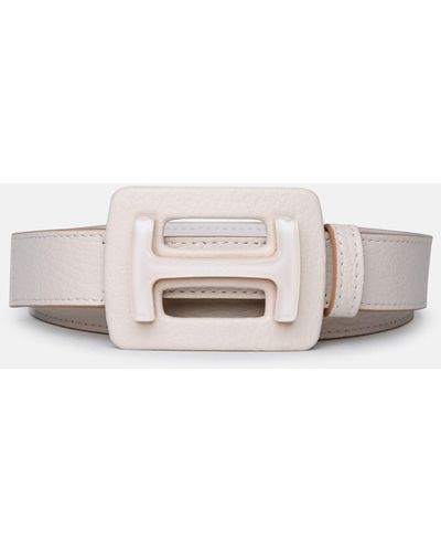 Hogan Leather Belt - Natural