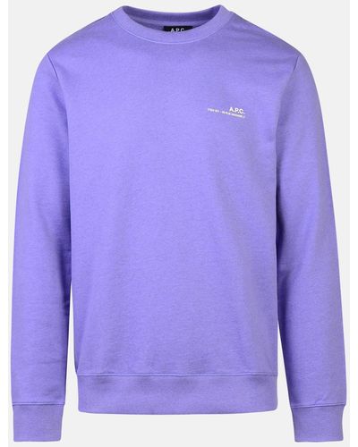 A.P.C. Lilac Cotton Sweatshirt - Purple