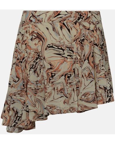 Isabel Marant 'teyana' Skirt In Silk - Natural