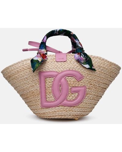 Dolce & Gabbana Straw Bag - Pink